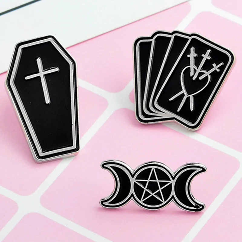 Ювелирные изделия шпильки Луна фазы ведьма рука Волшебная Шляпа Weirdos Ouija Wicca