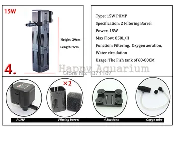 15W 850L/H Internal Aquarium Filter for Fish Tank Water Pump Aquarium Accessories
15W 850L/H Internal Aquarium Filter for Fish Tank Water Pump Aquarium Accessories