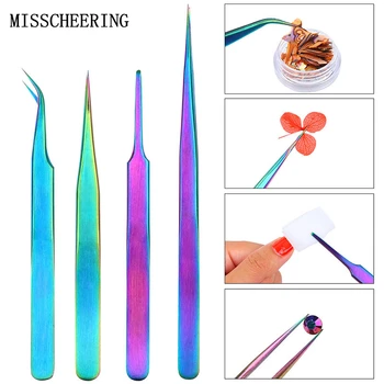 1pcs Curved Straight Stainless Steel Tweezers Eyelash Extensions Nail Art Rhinestones Pick Up Rainbow Nipper Makeup DIY Tools
1pcs Curved Straight Stainless Steel Tweezers Eyelash Extensions Nail Art Rhinestones Pick Up Rainbow Nipper Makeup DIY Tools