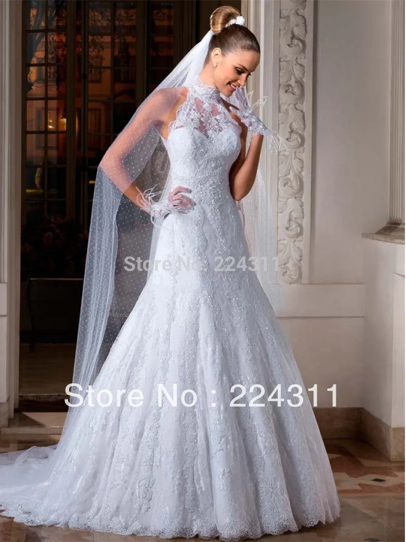 2014 New Design A-line Halter Floor Length Beading Lace Elegant Long vestido de noiva Wedding Dresses Gorgeous C23
2014 New Design A-line Halter Floor Length Beading Lace Elegant Long vestido de noiva Wedding Dresses Gorgeous C23