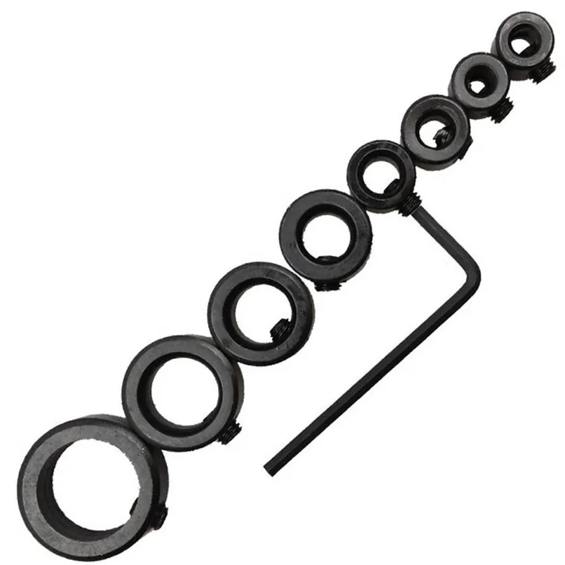 8Pcs/Set High Carbon Steel Woodworking Drill Bit Depth Stop Collars Ring Positioner Drill Locator+Hex Wrench Ferramentas 30AP0
8Pcs/Set High Carbon Steel Woodworking Drill Bit Depth Stop Collars Ring Positioner Drill Locator+Hex Wrench Ferramentas 30AP0