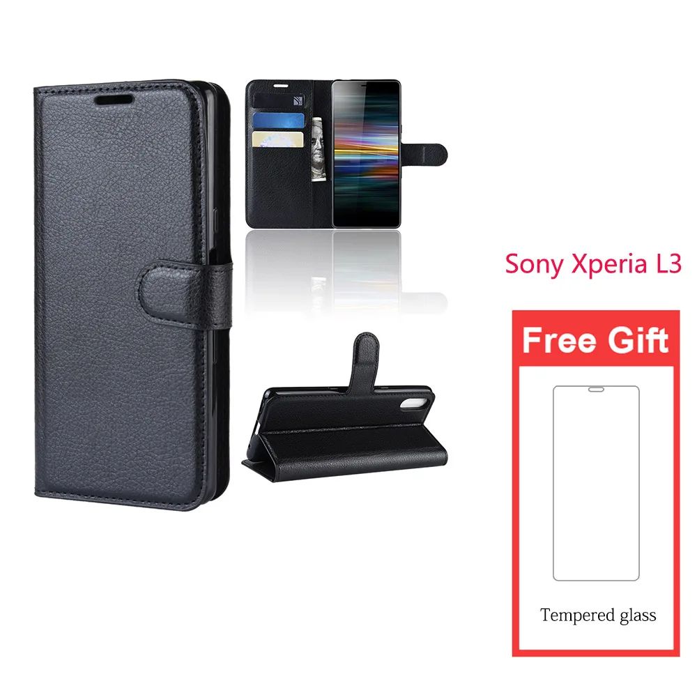 Чехол для телефона SONY Xperia L3 откидная Обложка на заднюю панель из искусственной