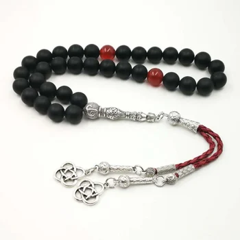 men bracelet Frosted black agates Tasbih Turkish style Muslim Black Onyx stone rosary
men bracelet Frosted black agates Tasbih Turkish style Muslim Black Onyx stone rosary
