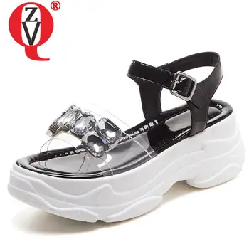 ZVQ patent leather flat platform thick bottom woman sandals 34-40 size summer large crystal diamond genuine leather girl shoes
ZVQ patent leather flat platform thick bottom woman sandals 34-40 size summer large crystal diamond genuine leather girl shoes