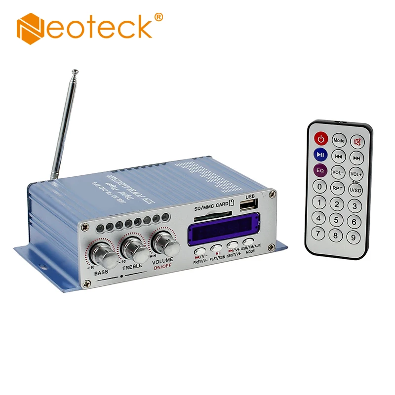 Neoteck DC 12V Amplifier Amp With Remote Control Mini Hi-Fi Stereo Audio Amplifier for 2-channel 500W Car Auto MOTO boat AMP
Neoteck DC 12V Amplifier Amp With Remote Control Mini Hi-Fi Stereo Audio Amplifier for 2-channel 500W Car Auto MOTO boat AMP