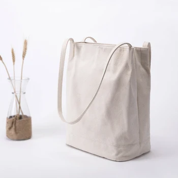Canvas Casual Tote Unisex Large Capacity Cotton White Black Shopping Bag High Quality Zipper Bucket Bag 
Canvas Casual Tote Unisex Large Capacity Cotton White Black Shopping Bag High Quality Zipper Bucket Bag