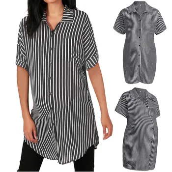 New Pregnant Clothes Maternity Women Striped Blouse Short Sleeve Turn Down Collar Tops Premama Summer Fashion Clothing Plus Size
New Pregnant Clothes Maternity Women Striped Blouse Short Sleeve Turn Down Collar Tops Premama Summer Fashion Clothing Plus Size