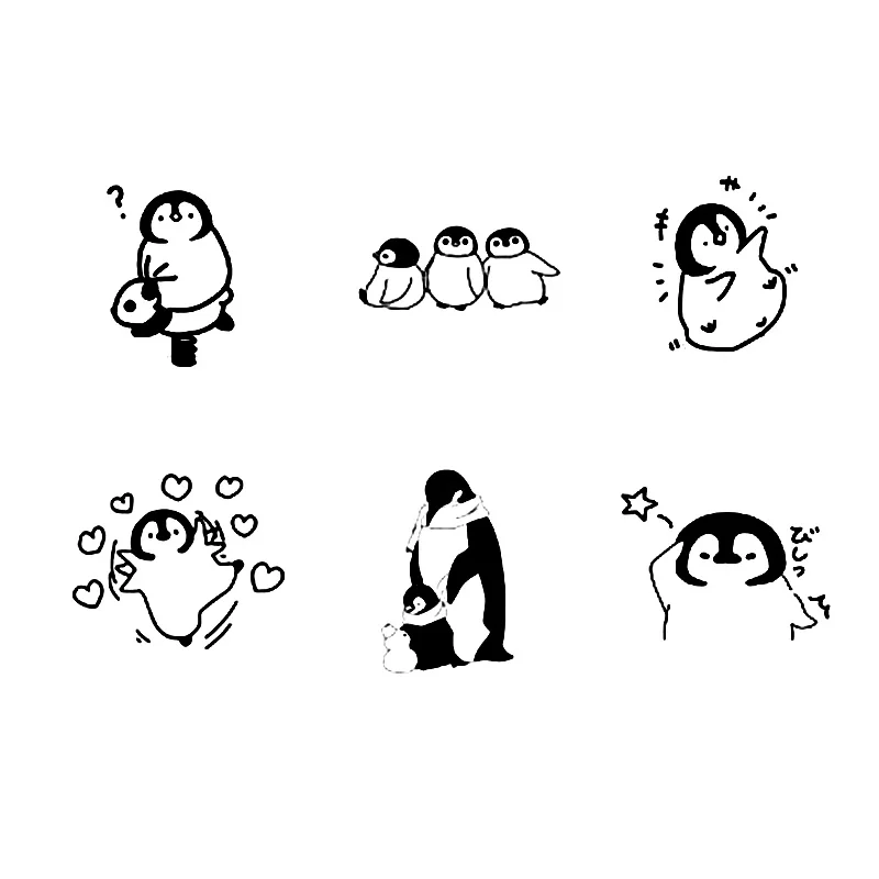 6 pcs/set Cosas Kawaii Penguin Stamp DIY Toy Self Inking Photosensitive Seal Without Handle Funny Planner Scrapbooking Stamps
6 pcs/set Cosas Kawaii Penguin Stamp DIY Toy Self Inking Photosensitive Seal Without Handle Funny Planner Scrapbooking Stamps