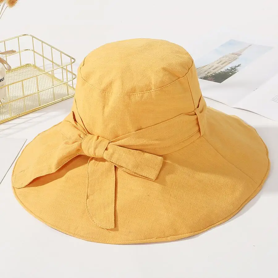 SUOGRY Fashion Women Summer Bow Sun Hats Cotton Fisherman Hat Wide Large Bucket Cap Caps Panama Foldable Sunscreen Fishing Hat
SUOGRY Fashion Women Summer Bow Sun Hats Cotton Fisherman Hat Wide Large Bucket Cap Caps Panama Foldable Sunscreen Fishing Hat