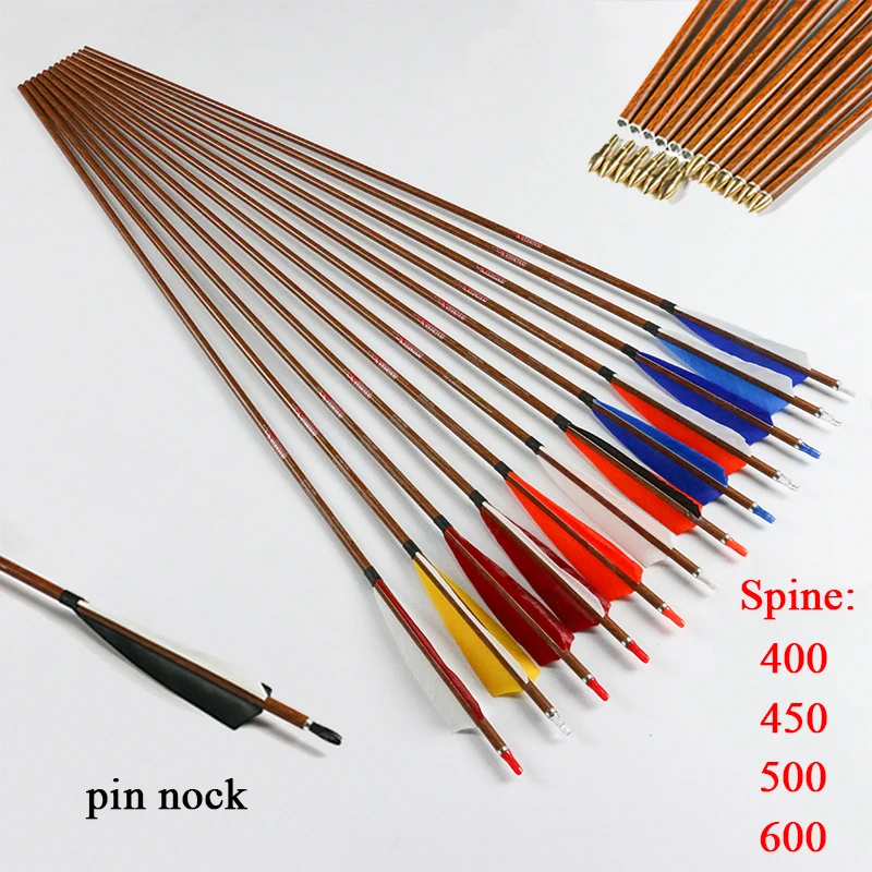 12Pcs 32" Spine500 Wood Skin Turkey Fletching Pure Carbon Arrows Traditional Compound Bow Hunting and Shooting
12Pcs 32" Spine500 Wood Skin Turkey Fletching Pure Carbon Arrows Traditional Compound Bow Hunting and Shooting