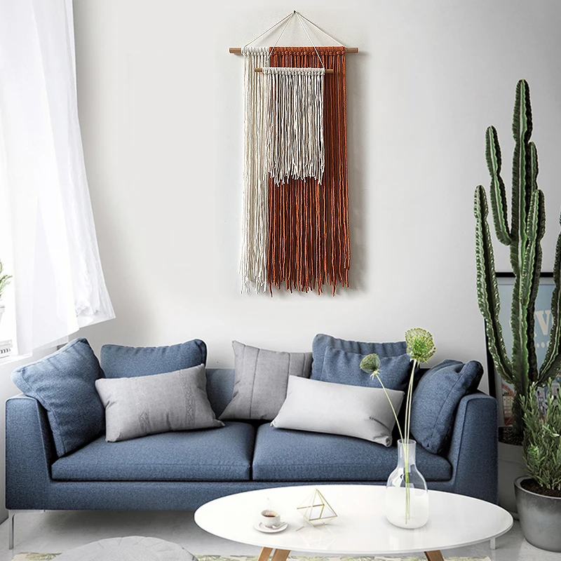 Macrame Wall Hanging Woven Tapestry - Handmade Bohemian Home Decor - Boho Chic Apartment Studio or Dorm Decorative 
Macrame Wall Hanging Woven Tapestry - Handmade Bohemian Home Decor - Boho Chic Apartment Studio or Dorm Decorative