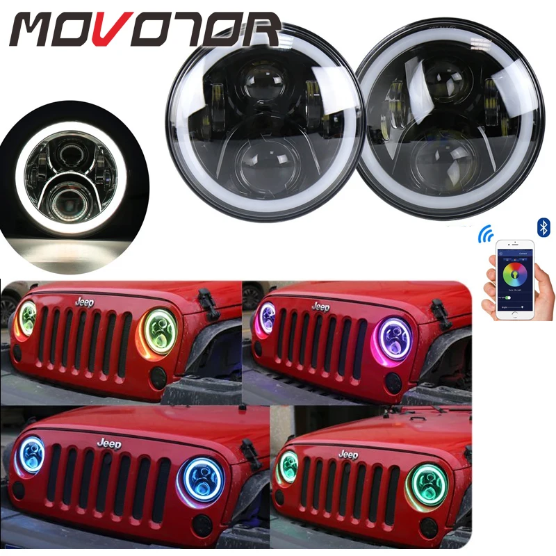 Wrangler JK CJ faros led RGB halo 7inch Round LED Headlights for Jeep Land Rover Defender 90&110
Wrangler JK CJ faros led RGB halo 7inch Round LED Headlights for Jeep Land Rover Defender 90&110