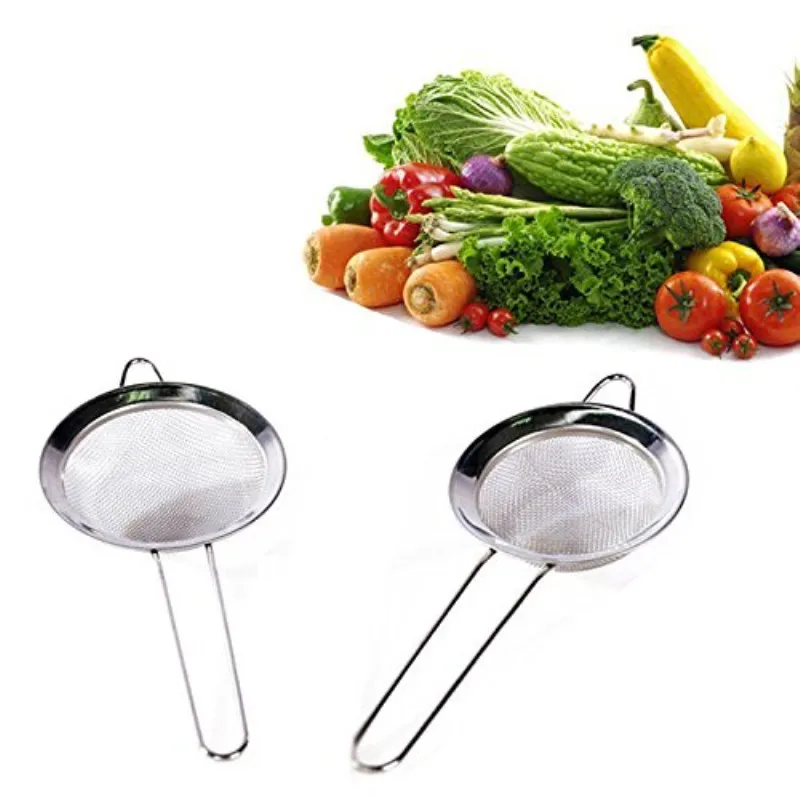 1pcs Fine Mesh Food Stainless Steel Strainers screen mesh oil strainer flour sieve Baking tools & Non-slip Handle kitchen tools
1pcs Fine Mesh Food Stainless Steel Strainers screen mesh oil strainer flour sieve Baking tools & Non-slip Handle kitchen tools