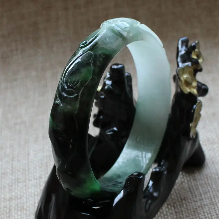 5903 Chinese Hand-carved Emerald Green stoneite stone Gems Bracelet Bangle 57mm 10.20 40
5903 Chinese Hand-carved Emerald Green stoneite stone Gems Bracelet Bangle 57mm 10.20 40