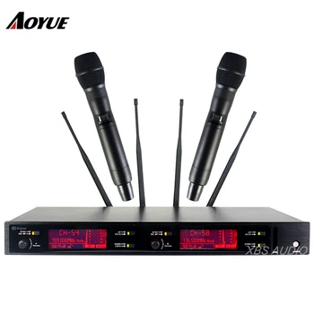 2 channel UHF wireless microphone 300m Long distance signal receiving Professional handheld
2 channel UHF wireless microphone 300m Long distance signal receiving Professional handheld