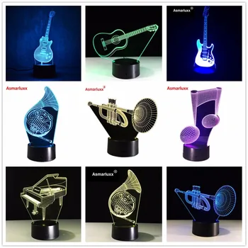 3D Electric Guitar Musicnote Saxphone Piano Organ Lamp 7 Colorful USB Table Baby Sleeping Night Light with Touch Remote Control
3D Electric Guitar Musicnote Saxphone Piano Organ Lamp 7 Colorful USB Table Baby Sleeping Night Light with Touch Remote Control