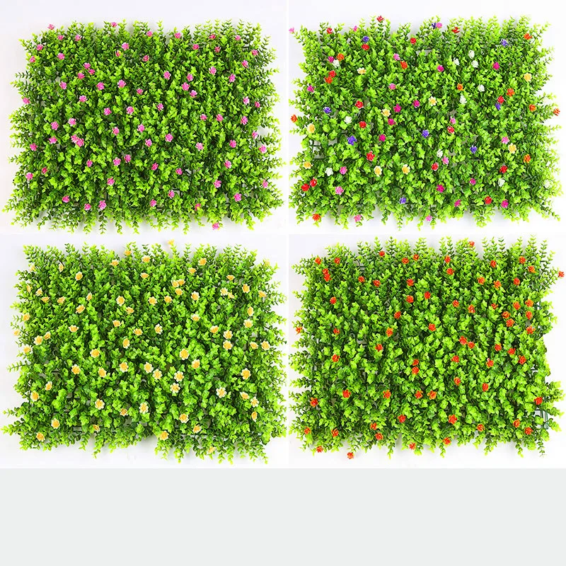 

40*60cm Green Grass Artificial Turf Plants Garden Ornament Plastic Lawns Carpet Wall Balcony Fence For Home Decor flower wall