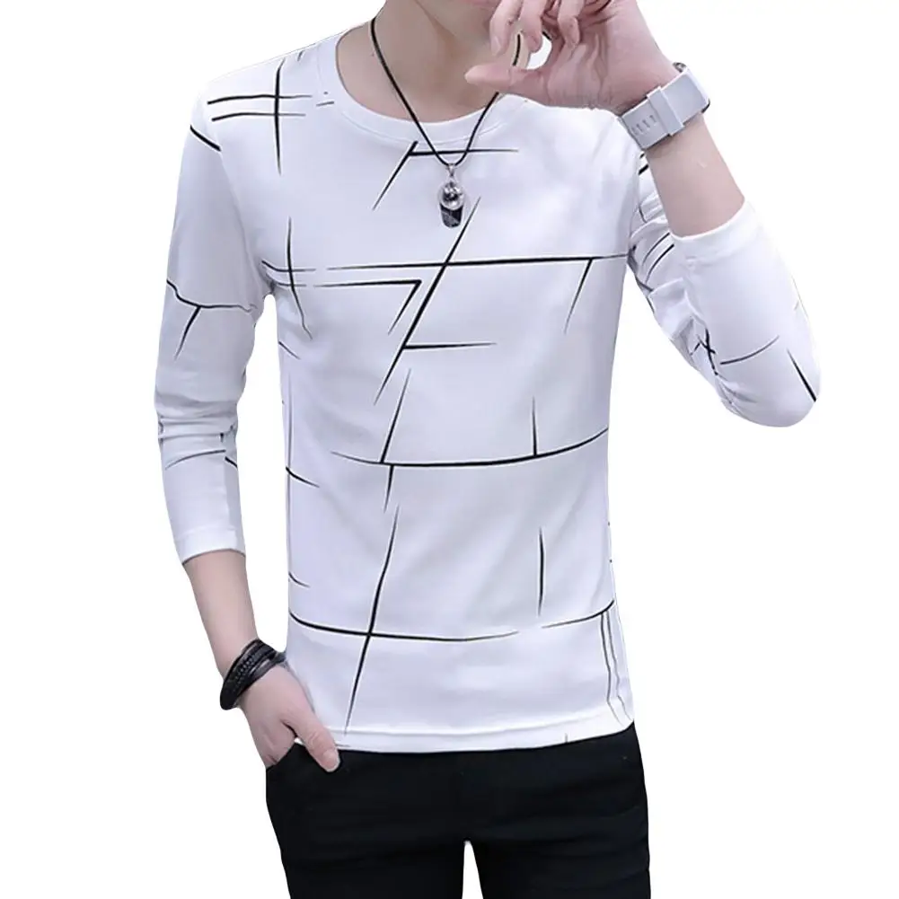 Spring Autumn Fashion Men Irregular Lines Print Slim Fit Long Sleeve T-Shirt Tops
Spring Autumn Fashion Men Irregular Lines Print Slim Fit Long Sleeve T-Shirt Tops