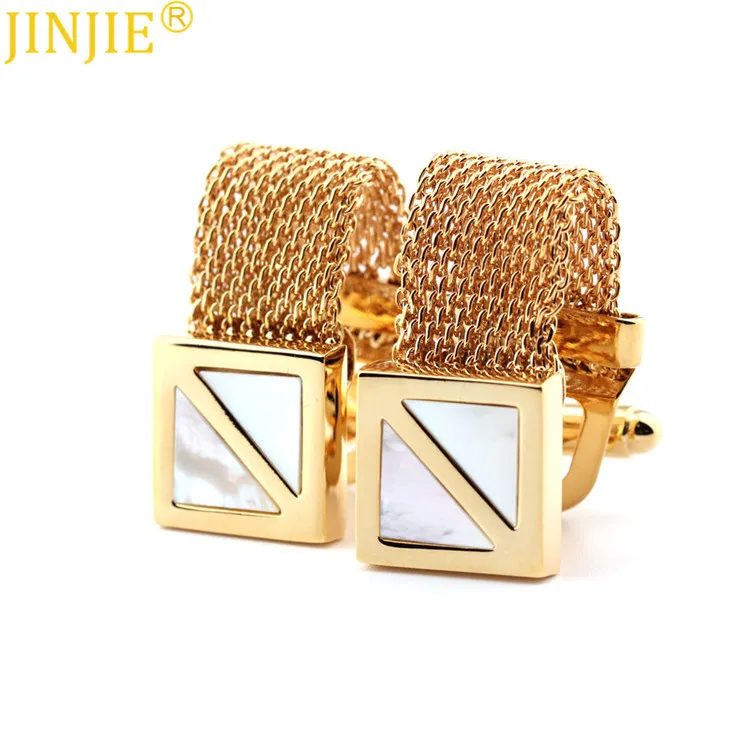 New Gold Chain Inlaid Shell Cufflinks Watch Chain Shape Men's Business French Shirt Cuff Button Luxury Jewelry for Men Gift
New Gold Chain Inlaid Shell Cufflinks Watch Chain Shape Men's Business French Shirt Cuff Button Luxury Jewelry for Men Gift