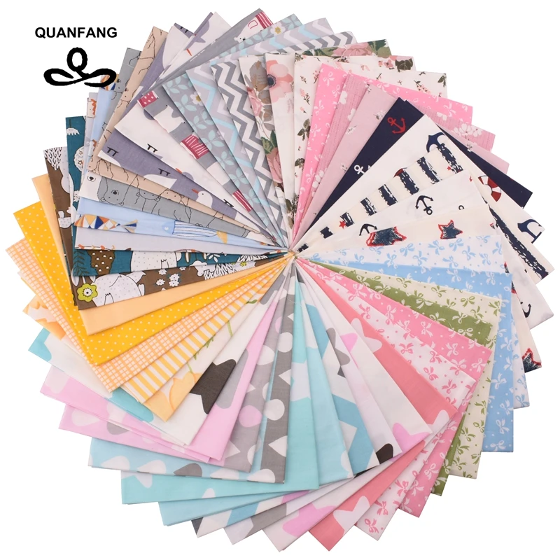 QUANFANG 44pcs/lot Printed Twill Cotton Fabric For Patchwork DIY quilts Cloth Quilting Sewing Baby Fat Quarters Cartoon Series
QUANFANG 44pcs/lot Printed Twill Cotton Fabric For Patchwork DIY quilts Cloth Quilting Sewing Baby Fat Quarters Cartoon Series