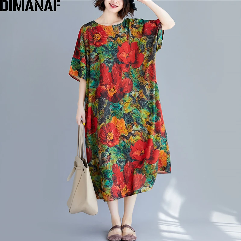 DIMANAF Plus Size Women Dress Big Size Lady Vestidos Summer Beach Style Loose Casual Print Floral Dress 2019 Female Clothes 6XL
DIMANAF Plus Size Women Dress Big Size Lady Vestidos Summer Beach Style Loose Casual Print Floral Dress 2019 Female Clothes 6XL