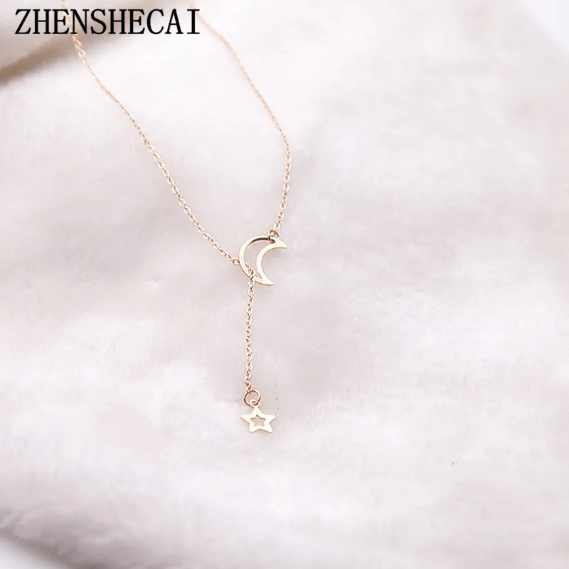 Fashion jewelry for women necklace moon star minimalist kolye Collier Femme bijoux long chain necklace pendant party gift x13
Fashion jewelry for women necklace moon star minimalist kolye Collier Femme bijoux long chain necklace pendant party gift x13