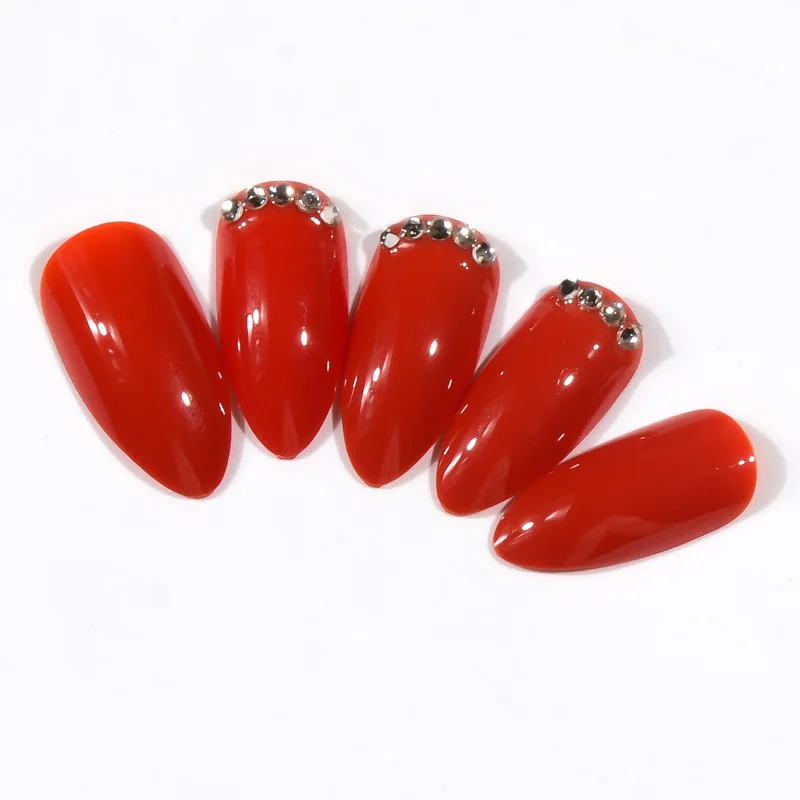 Red color False nails stiletto with Stickers Easy to tear 24pcs Press On Nails little DIY Bling crystal Nails
Red color False nails stiletto with Stickers Easy to tear 24pcs Press On Nails little DIY Bling crystal Nails
