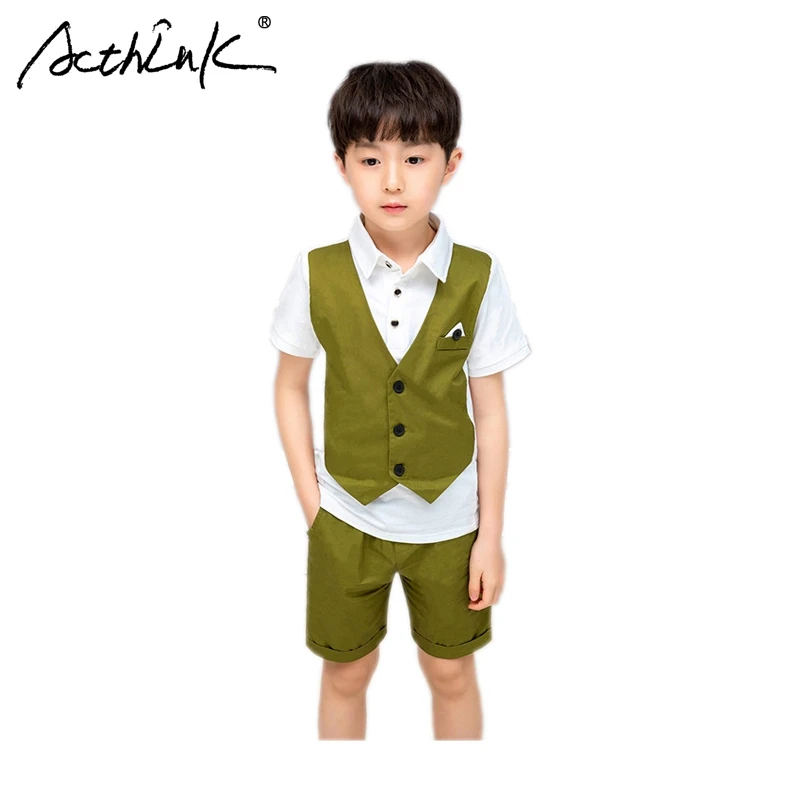 ActhInK 2019 Hot Sell England Style 2Pcs Boys Green Summer Suit Formal Suit for Boys Waistcoat+Shirt Combination Design Suit
ActhInK 2019 Hot Sell England Style 2Pcs Boys Green Summer Suit Formal Suit for Boys Waistcoat+Shirt Combination Design Suit