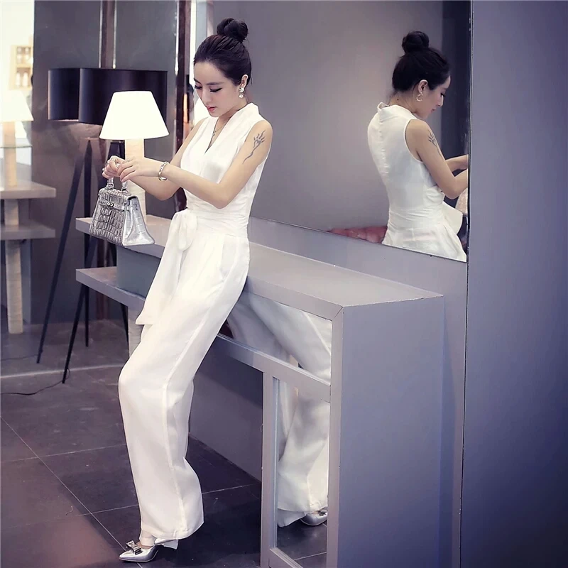 Women Overalls 2019 New Fashion Summer Elegant Office Lady Women Bandage Casual Solid Romper Jumpsuit
Women Overalls 2019 New Fashion Summer Elegant Office Lady Women Bandage Casual Solid Romper Jumpsuit