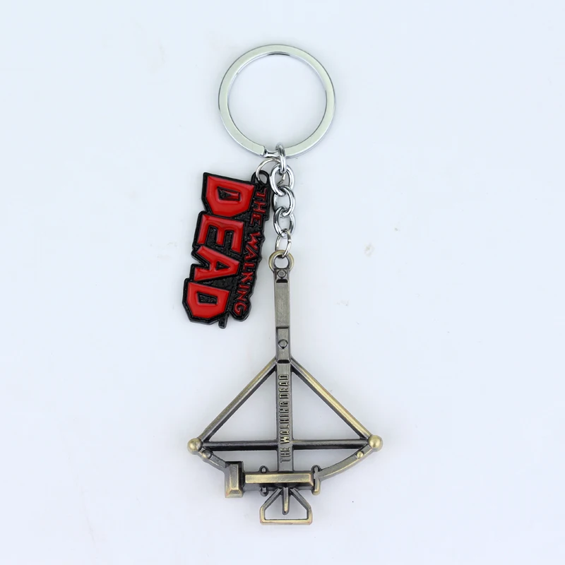 Fashion Horror Movie Walking Dead Keychain Cross Bow Red Letter Two Color Metal Keychain Fan Jewelry
Fashion Horror Movie Walking Dead Keychain Cross Bow Red Letter Two Color Metal Keychain Fan Jewelry