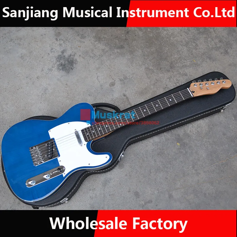wholesale Factory electric guitar tele transparent blue 6 strings guitar guitarra Free shipping
wholesale Factory electric guitar tele transparent blue 6 strings guitar guitarra Free shipping