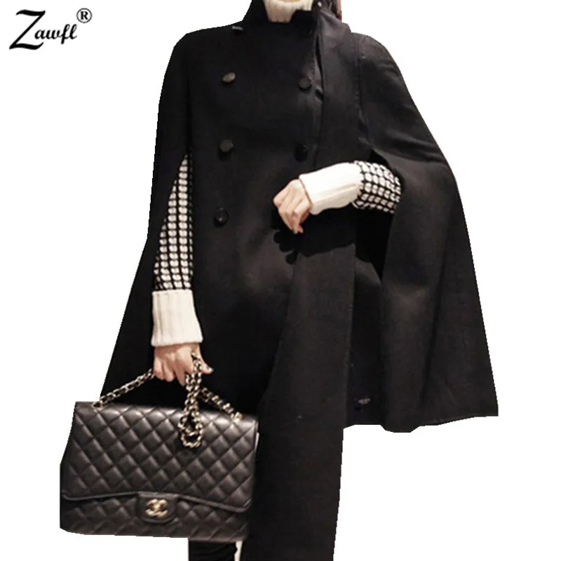ZAWFL New Arrival Chic Women Sleeveless Blend Loose Cape Coat Poncho Hooded Trench Cardigan Cloak Korean Wool Tweed Coat
ZAWFL New Arrival Chic Women Sleeveless Blend Loose Cape Coat Poncho Hooded Trench Cardigan Cloak Korean Wool Tweed Coat