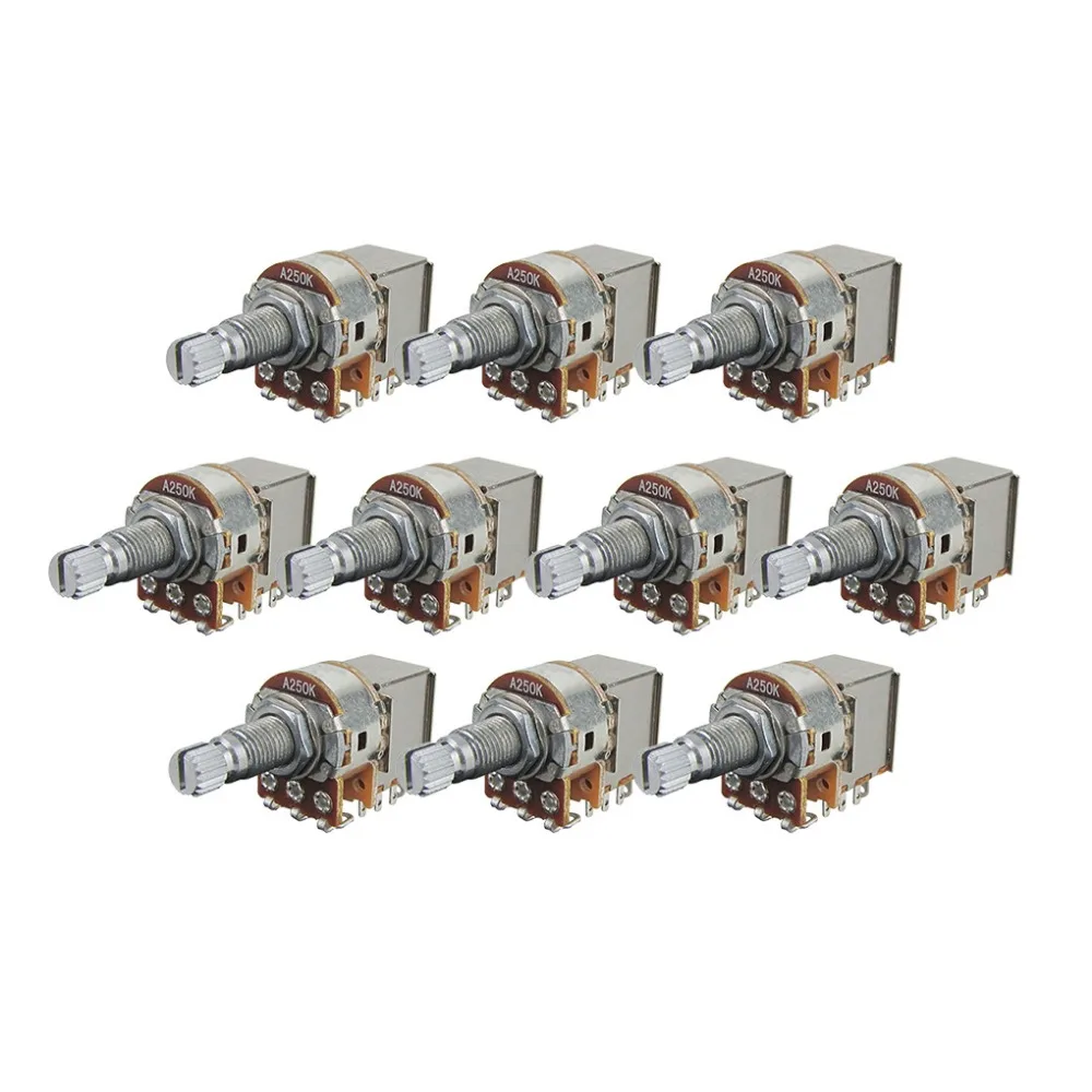 NEW 20pcs Audio Taper A250K Push Pull Switch Control Potentiometers Pots Volume Tone Long Split Shaft Guitar Parts
NEW 20pcs Audio Taper A250K Push Pull Switch Control Potentiometers Pots Volume Tone Long Split Shaft Guitar Parts