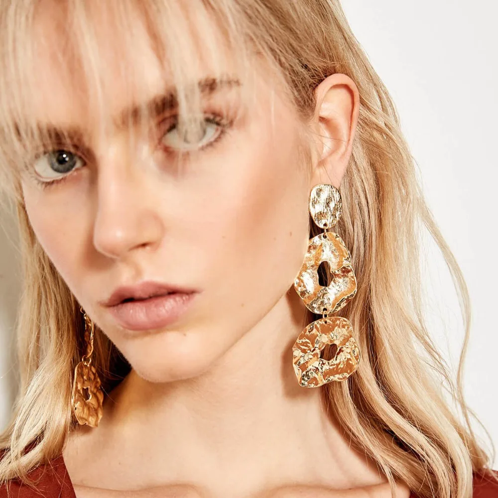 JUJIA za Vintage Statement Earrings Geometric Gold Metal Jewelry For Women Hanging Drop Dangle Earrings
JUJIA za Vintage Statement Earrings Geometric Gold Metal Jewelry For Women Hanging Drop Dangle Earrings