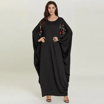 Batwing Sleeve Floral Embroidery Women Muslim Maxi Dress Dubai Abaya Robe Kaftan Moroccan Arabic Islamic Loose Gown VKDR1689
Batwing Sleeve Floral Embroidery Women Muslim Maxi Dress Dubai Abaya Robe Kaftan Moroccan Arabic Islamic Loose Gown VKDR1689
