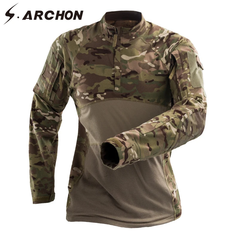 S.ARCHON 2018 New Army Long Sleeve T-Shirt Men Tactical Camouflage T Shirt Military Multicam Camo Solider Combat T Shirts
S.ARCHON 2018 New Army Long Sleeve T-Shirt Men Tactical Camouflage T Shirt Military Multicam Camo Solider Combat T Shirts