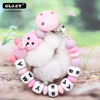 2019 NEW Pacifier Clip With Name Cartoon Panda silicone Beads baby Gifts Bink BPA Free Teething Toys mordedor teether
2019 NEW Pacifier Clip With Name Cartoon Panda silicone Beads baby Gifts Bink BPA Free Teething Toys mordedor teether