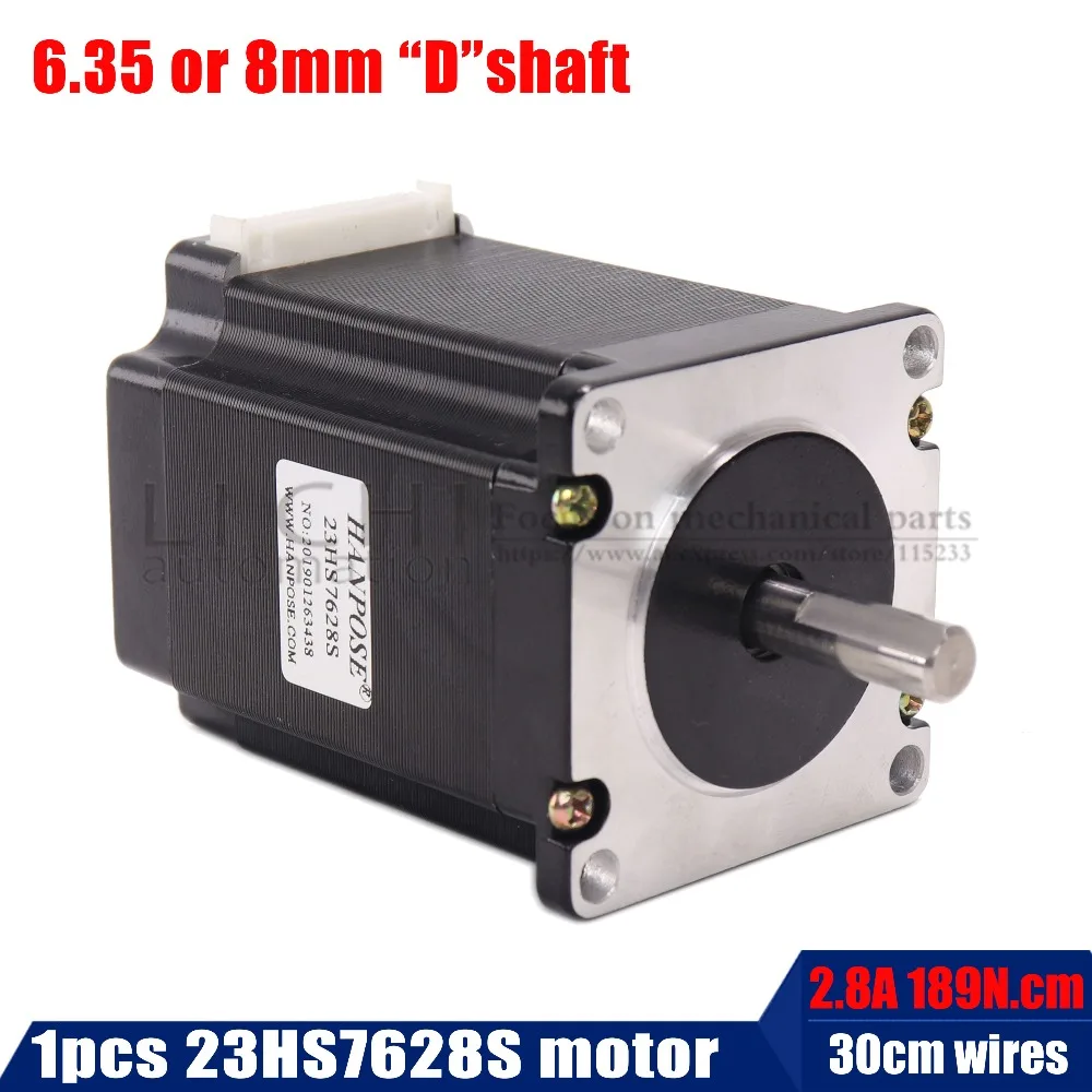 NEMA 23 Stepper Motor 23HS7628 23HS8430 4-Lead 270oz-in 76mm 2.8A Bipolar DM542 CE ISO ROHS CNC Router Engraving Machine Cutting
NEMA 23 Stepper Motor 23HS7628 23HS8430 4-Lead 270oz-in 76mm 2.8A Bipolar DM542 CE ISO ROHS CNC Router Engraving Machine Cutting
