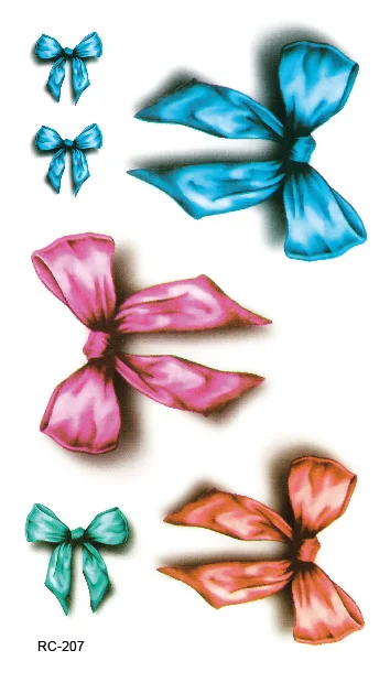 RC2207 Waterproof Temporary Tattoo Stickers Colored Bow Design Fake Tattoo Sexy Wrist Bare Feet Water Transfer Tattoo Decals
RC2207 Waterproof Temporary Tattoo Stickers Colored Bow Design Fake Tattoo Sexy Wrist Bare Feet Water Transfer Tattoo Decals