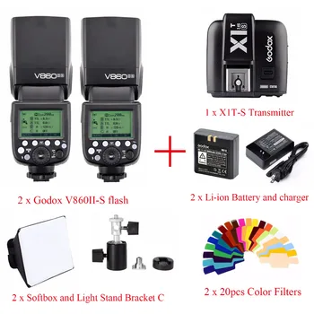 Godox V860II V860II-S TTL HSS Speedlite Flash For Sony,2x Flash + 1x X1T-S Trigger + 2x Color Filter + 2x Softbox + 2x bracket c
Godox V860II V860II-S TTL HSS Speedlite Flash For Sony,2x Flash + 1x X1T-S Trigger + 2x Color Filter + 2x Softbox + 2x bracket c