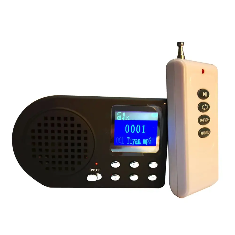 Electronics Hunting Mp3 Bird Caller Sound Player With Remote Control Hunting Decoy Speaker Remote Control 200M CP-360B
Electronics Hunting Mp3 Bird Caller Sound Player With Remote Control Hunting Decoy Speaker Remote Control 200M CP-360B