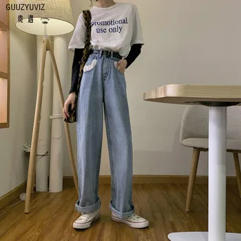 GUUZYUVIZ Vintage Jeans Mujer High Waist Loose Denim Jeans Women Blue Wide Leg Pants
GUUZYUVIZ Vintage Jeans Mujer High Waist Loose Denim Jeans Women Blue Wide Leg Pants