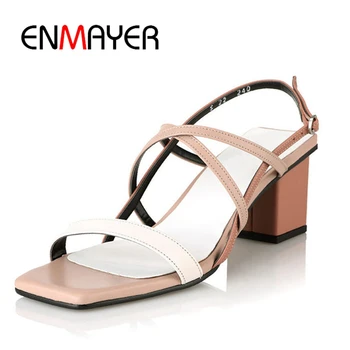 ENMAYER Genuine Leather Pointed Toe Casual Slip-On Square Heel Zapatos De Mujer Womens Shoes Size 34-39 ZYL2576
ENMAYER Genuine Leather Pointed Toe Casual Slip-On Square Heel Zapatos De Mujer Womens Shoes Size 34-39 ZYL2576