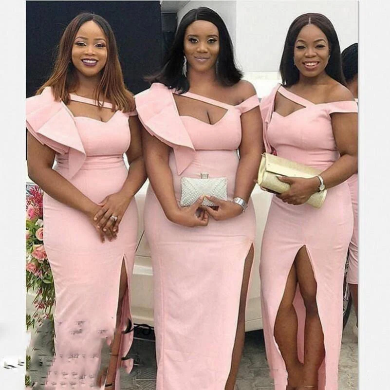 2019 Bridesmaid Dresses For Wedding Ruffles Off Shoulder Low Cut High Slit Maid Of Honor Dress Satin Wedding Guest Dress Cheap
2019 Bridesmaid Dresses For Wedding Ruffles Off Shoulder Low Cut High Slit Maid Of Honor Dress Satin Wedding Guest Dress Cheap