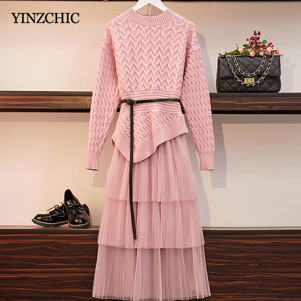2019 Autumn Sweater Skirt Set Woman Female Pinky Irregular Sweaters Layered Skirt Suit for Lady Sweet Woman New Two-pieces Set
2019 Autumn Sweater Skirt Set Woman Female Pinky Irregular Sweaters Layered Skirt Suit for Lady Sweet Woman New Two-pieces Set