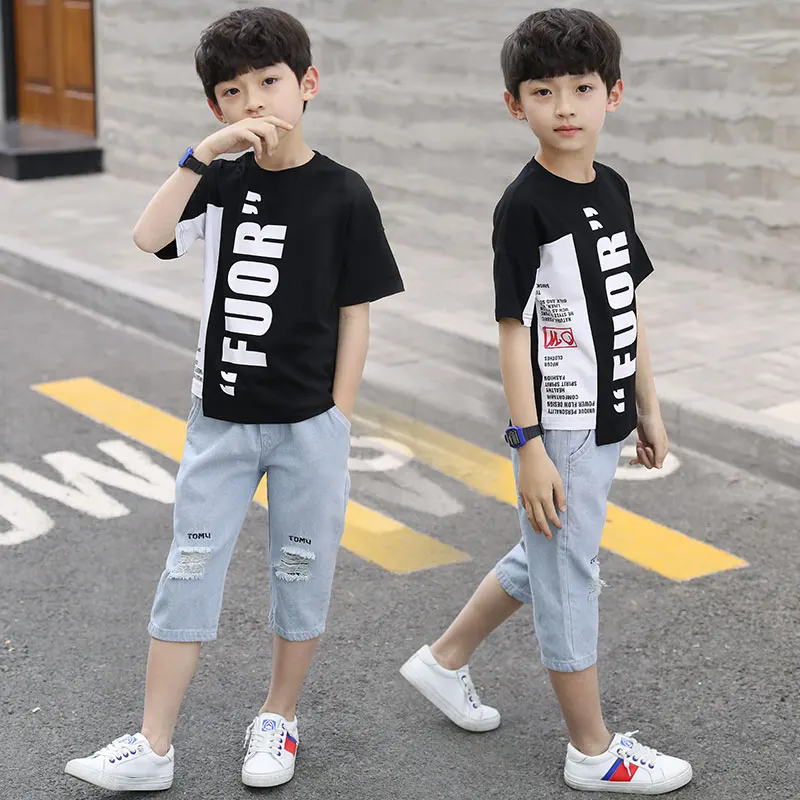 Hot Sale Brand Boys Clothing Children Summer Boys Clothes Cotton Kids Boy Clothing Set 4-13Years Boys T-shirt+Denim Shorts
Hot Sale Brand Boys Clothing Children Summer Boys Clothes Cotton Kids Boy Clothing Set 4-13Years Boys T-shirt+Denim Shorts