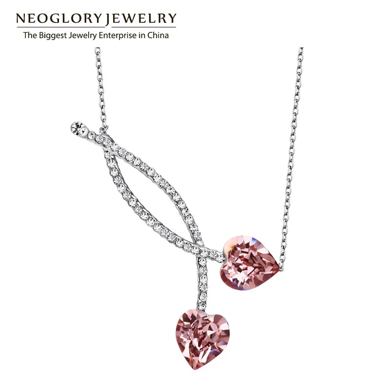 

Neoglory Austrian Crystal Czech Rhinestone Heart Love Chokers Necklace for Women 2018 New Party Gift Charm Love