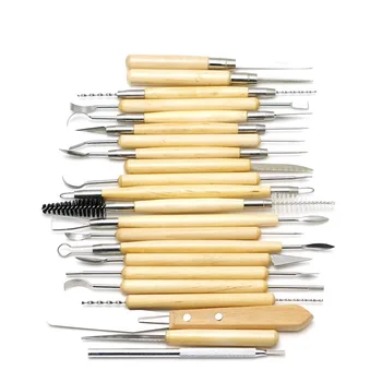 45 PCS Wooden Handle Modeling Ceramic Clay Tools Pottery Clay Sculpting Tool Sets For Beginners Professional Art Crafts 
45 PCS Wooden Handle Modeling Ceramic Clay Tools Pottery Clay Sculpting Tool Sets For Beginners Professional Art Crafts