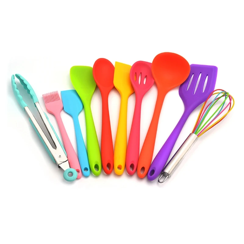 10Pcs/Set Multicolor Silicone Kitchen Utensils Kit Shovel Spoon Cooking Gadgets #20/8
10Pcs/Set Multicolor Silicone Kitchen Utensils Kit Shovel Spoon Cooking Gadgets #20/8