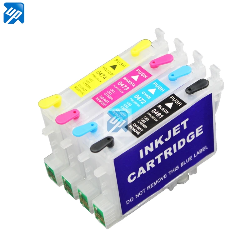 T0461- T0474 Refillable ink cartridges for EPSON STYLUS C63/C65/C83/C85/CX6300/CX6500/CX3500/CX4500 Printers Auto reset chip
T0461- T0474 Refillable ink cartridges for EPSON STYLUS C63/C65/C83/C85/CX6300/CX6500/CX3500/CX4500 Printers Auto reset chip